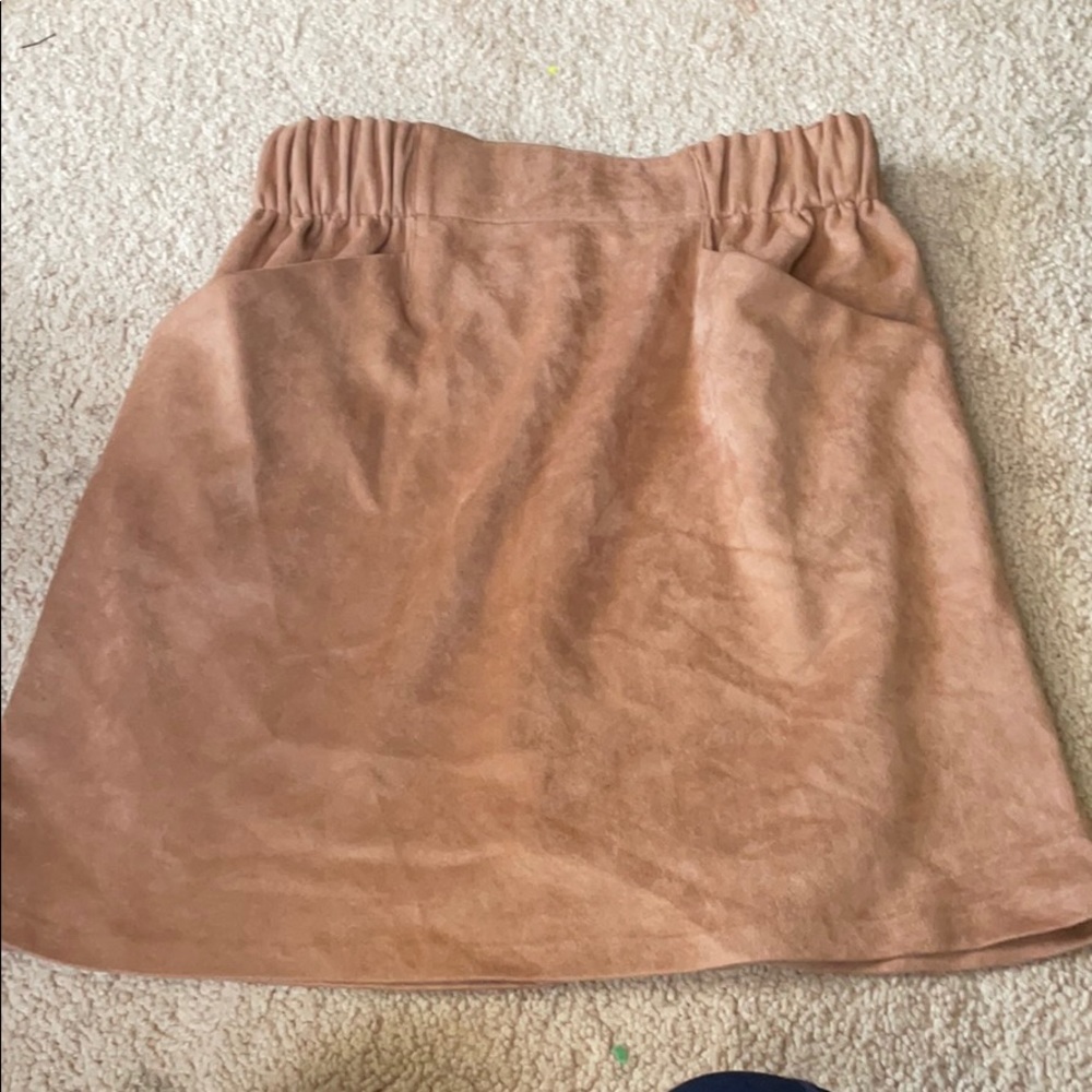 Suede skirt